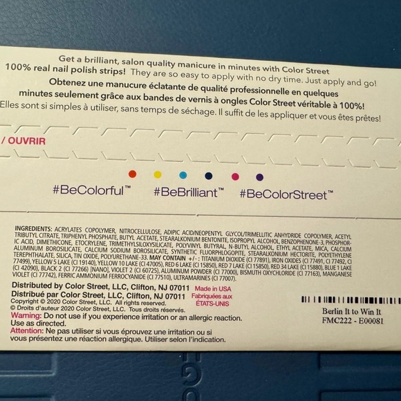 Color Street Berlin It to Win It Nail Polish Strips - Picture 2 of 2